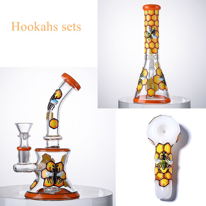 Bee Style Hookahs sets Unique Glass Bong Sets Mini Rigs Beaker Bongs With Bowl GID11 GID15 GID16
Bee Style Hookahs sets Unique Glass Bong Sets Mini Rigs Beaker Bongs With Bowl GID11 GID15 GID16