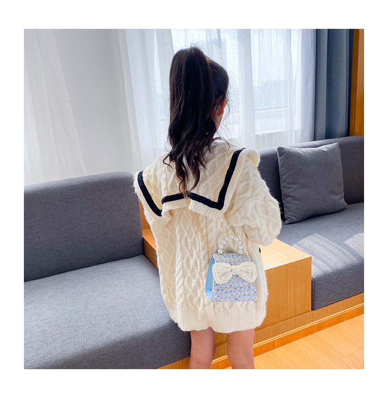 Backpacks Girl Messenger Backpack Baby Coin Purse Candy Knapsack Bow Tie Handbag Kids Flower Bag Cute Shoulder Packet Childrens Gift 220915