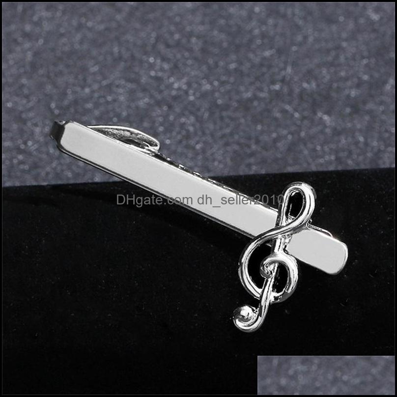 Tie Clips Metal Sier Music Tie Clip For Men Wedding Necktie Poker Clasp Gentleman Bar Crystal Pin Mens Gift Aeagg Eo9Z3 981 Drop Deli Dhknv