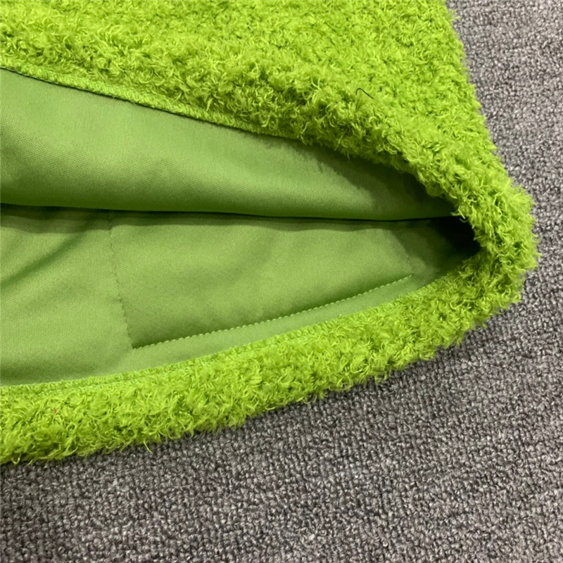 Green Cotton V-Neck Cardigan Jacket For Men & Women - Embroidered, Full Length, Street Style