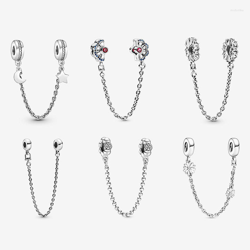 Beads LR Daisy Micky 925 Sterling Silver Safety Chain Anti-lost DIY With Moon Star Pendant For Jewelry Making Original Bracelet
Beads LR Daisy Micky 925 Sterling Silver Safety Chain Anti-lost DIY With Moon Star Pendant For Jewelry Making Original Bracelet