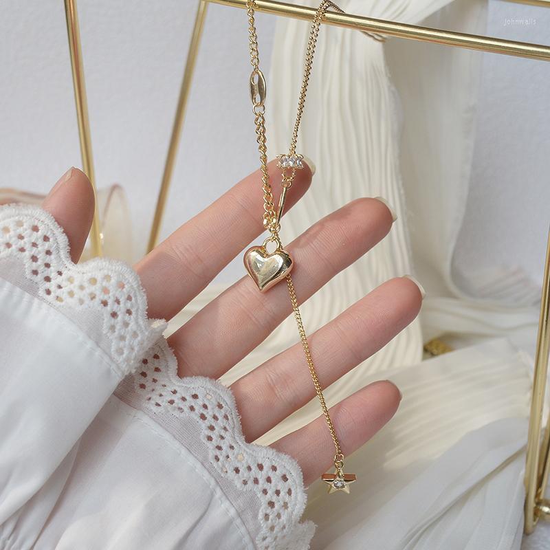 Chains Real Plated CZ Cubic Zircon Heart Chain Pendant Necklaces For Women Delicate Jewelry Crystal Star NecklacesChains
Chains Real Plated CZ Cubic Zircon Heart Chain Pendant Necklaces For Women Delicate Jewelry Crystal Star NecklacesChains