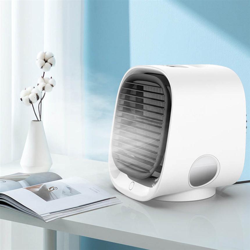 300mL Mini Portable Air Conditioner 3 Level Conditioning Humidifier Purifier USB Desktop Air Cooler Fan with Water Tank243z