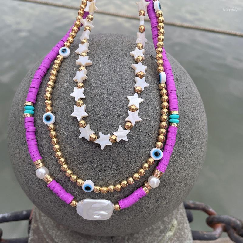 Pendant Necklaces Dvacaman Purple Clay Beads Handmade Necklace For Women Boho 3pcs/set Statement Choker Multilayered Jewelry Accessories
Pendant Necklaces Dvacaman Purple Clay Beads Handmade Necklace For Women Boho 3pcs/set Statement Choker Multilayered Jewelry Accessories