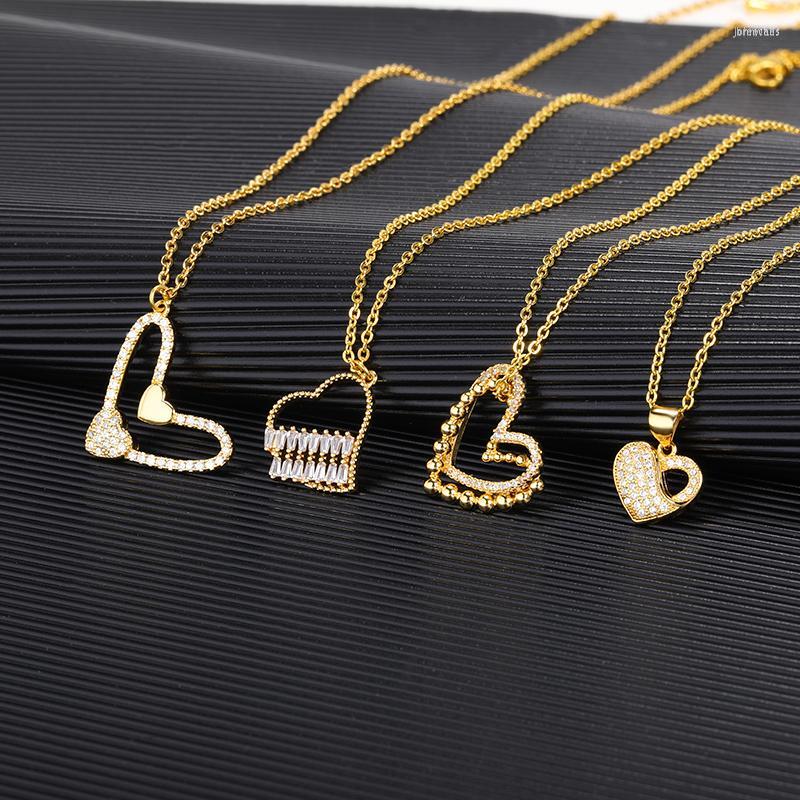 Pendant Necklaces Romantic Simple Lock Heart Shaped Necklace Crystal Zircon Double Love Lucky Clavicle Choker Chain Women Wedding Jewelry
Pendant Necklaces Romantic Simple Lock Heart Shaped Necklace Crystal Zircon Double Love Lucky Clavicle Choker Chain Women Wedding Jewelry
