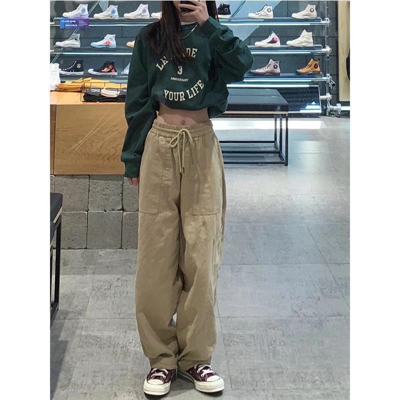 Women's Pants Capris Vintage Cargo Pants Women Harajuku Baggy Hip Hop Trousers Loose Casual Korean Fashion High Waist Pants Female Streetwear ins