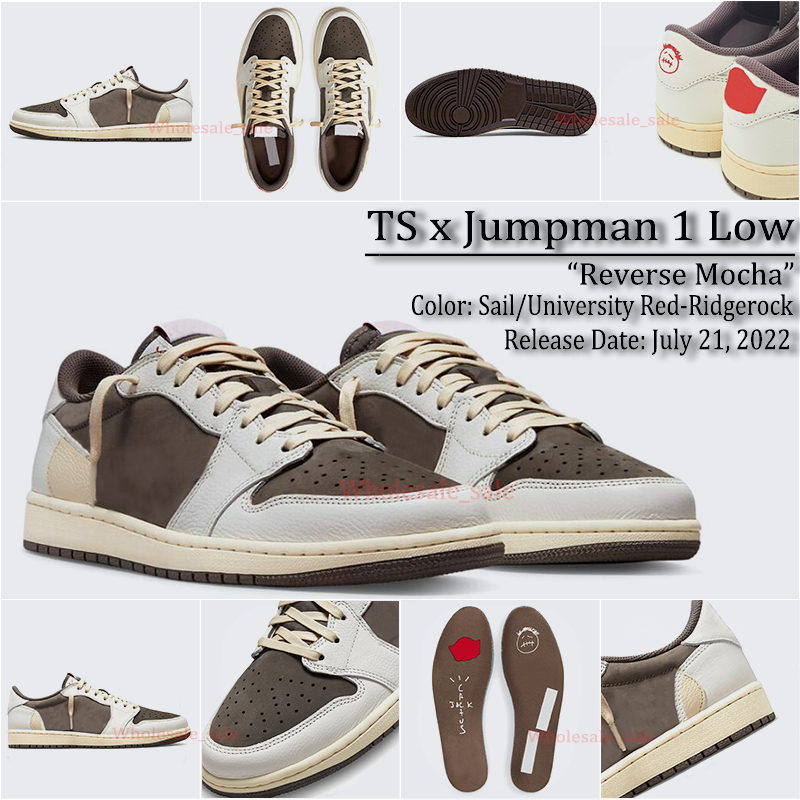 2022 TS x Jumpman 1 Low Basketball Shoes Reverse Mocha Black Phantom 1s OG Mens Womens Sports Sneakers Trainers Size 36-45, Black toe 36-45
2022 TS x Jumpman 1 Low Basketball Shoes Reverse Mocha Black Phantom 1s OG Mens Womens Sports Sneakers Trainers Size 36-45, Black toe 36-45