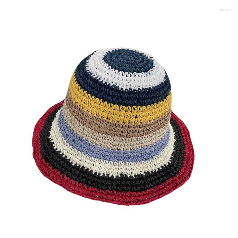 Wide Brim Hats Douhoow Women Summer Straw Hat Rainbow Stripe Crochet Bucket Foldable Outdoor Travel Beach Sun For VacationWide
Wide Brim Hats Douhoow Women Summer Straw Hat Rainbow Stripe Crochet Bucket Foldable Outdoor Travel Beach Sun For VacationWide