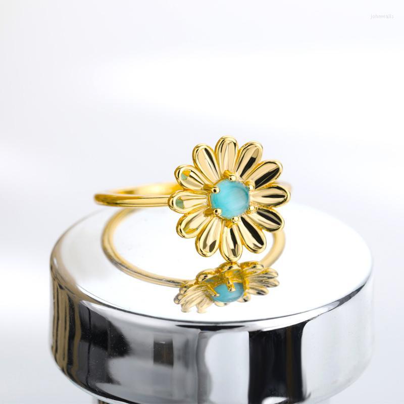 Cluster Rings Metal Sunflower For Women Stainless Steel Blue Opal Flower Pendant Finger Ring 2022 Trend Aesthetic Couple Jewelry GiftCluster
Cluster Rings Metal Sunflower For Women Stainless Steel Blue Opal Flower Pendant Finger Ring 2022 Trend Aesthetic Couple Jewelry GiftCluster