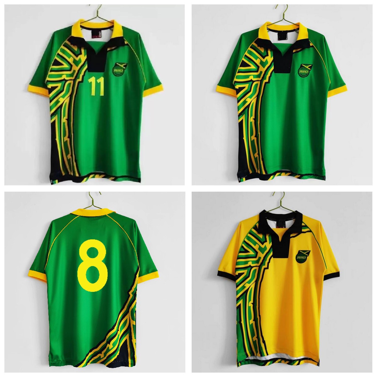97/98 Jamaica Soccer Jerseys retro Reggae Boyz GARDNER SINCLAIR BROWN DAWES SIMPSON CARGILL WHITMORE EARLE POWELL GAYLE WILLIAMS BOYD 1998 football shirts size s-xxl, Black
97/98 Jamaica Soccer Jerseys retro Reggae Boyz GARDNER SINCLAIR BROWN DAWES SIMPSON CARGILL WHITMORE EARLE POWELL GAYLE WILLIAMS BOYD 1998 football shirts size s-xxl, Black