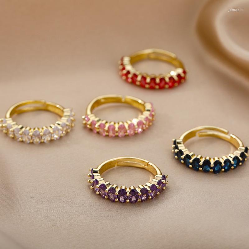 Cluster Rings Geometric Rainbow Zircon Open For Women Girl Multicolor Crystal Charm Adjustable Finger Ring Bohemian Birthday Jewelry EmoClus
Cluster Rings Geometric Rainbow Zircon Open For Women Girl Multicolor Crystal Charm Adjustable Finger Ring Bohemian Birthday Jewelry EmoClus