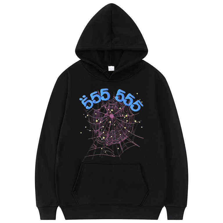 Men's Hoodies Fashion Creativity Angel Number Hoodie Women High Quality Web Pattern Sweatshirt Unisex Loose Clothing