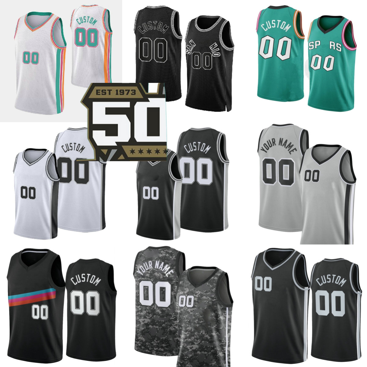 50th Anniversary 2023 New Printed Basketball Jersey Custom 14 Blake Wesley 10 Jeremy Sochan 22 Malaki Branham 3 Keldon Johnson 7 Josh Richardson Zach Collins Jerseys, Printed (with team logo)
50th Anniversary 2023 New Printed Basketball Jersey Custom 14 Blake Wesley 10 Jeremy Sochan 22 Malaki Branham 3 Keldon Johnson 7 Josh Richardson Zach Collins Jerseys, Printed (with team logo)