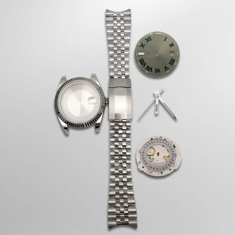 Clean Factory 904L Complete Watch Case Bracelet Dial Hands 3235 Movement Assembled Parts Kit For 41mm Datejust 126334 0022, Color 2
Clean Factory 904L Complete Watch Case Bracelet Dial Hands 3235 Movement Assembled Parts Kit For 41mm Datejust 126334 0022, Color 2