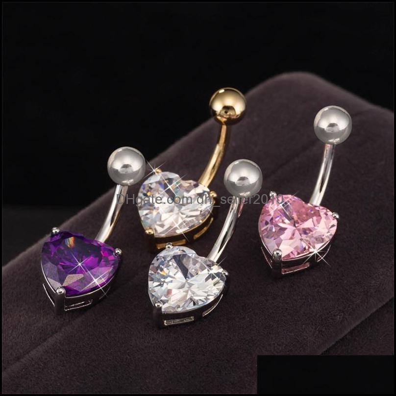 Navel Bell Button Rings Fashion Women Elegant Crystal Body Piercing Jewelry Belly Button Navel Rings Charm Accessories Dhseller2010 Dhrpm