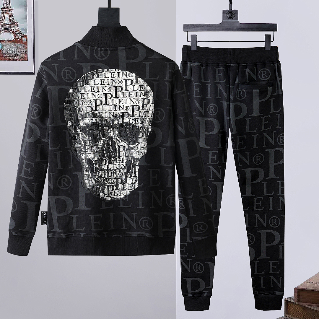 plein bear men tracksuits hoodie jacket trousers crystal skull tracksuit pp mens hoodies casual jogger jackets pants sets s philipp pliein pleins philip plaine 0IDB
