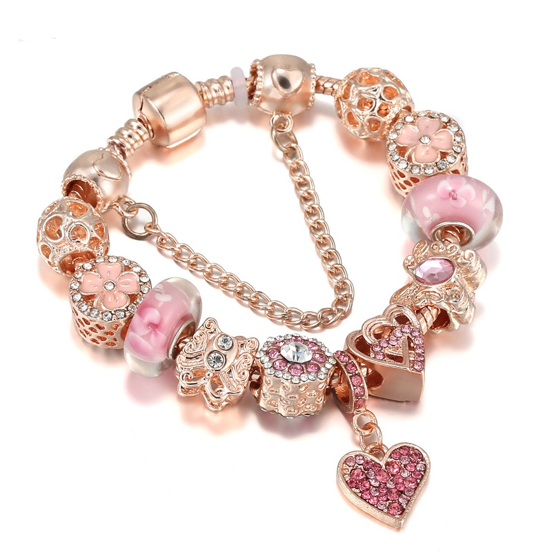 Christmas Gift Rose Gold cherry Blossom Pink Peach Heart Charms Bangle Bracelet Fit Pandora European Beads Jewelry Bangle Bracelet DIY Family Pendant for Women
Christmas Gift Rose Gold cherry Blossom Pink Peach Heart Charms Bangle Bracelet Fit Pandora European Beads Jewelry Bangle Bracelet DIY Family Pendant for Women