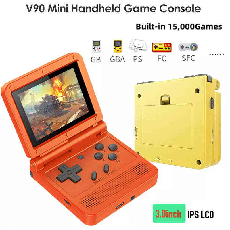 Portable Game Players Powkiddy V90 3.0 Inch IPS Retro Flip Handheld Game Console 64G 15 000Games Portable Pocket Mini Video Game Player Kids Gifts New T220916
Portable Game Players Powkiddy V90 3.0 Inch IPS Retro Flip Handheld Game Console 64G 15 000Games Portable Pocket Mini Video Game Player Kids Gifts New T220916