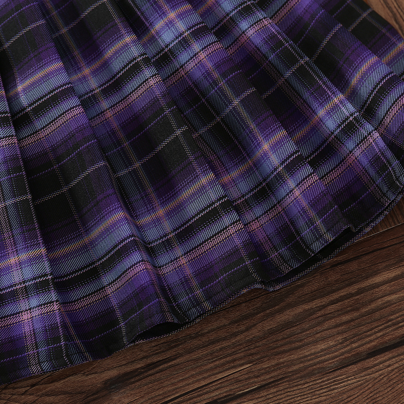 Clothing Sets School Uniform Suit Baby Girls Sets Autumn Spring Cotton Tops Long Sleeve Skrit 2 Pieces Kids Clothes Children Outfits 6 8 10Y 220916