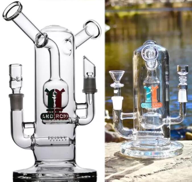 12Inch Recycler Oil Fab Egg Glass Water Curved Filter Pipes Klein Circulation Of Water Oil Bong Very Unique Piece Quality Product 14Mm Glass Nail