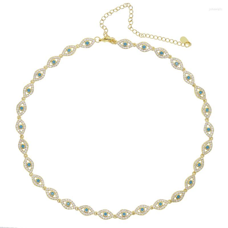 Chains Gold Silver Color Blue Turquoise Full Eye Charm Necklaces For Women Round Collar Mujer Collares Fashion Jewelry ChokerChains
Chains Gold Silver Color Blue Turquoise Full Eye Charm Necklaces For Women Round Collar Mujer Collares Fashion Jewelry ChokerChains