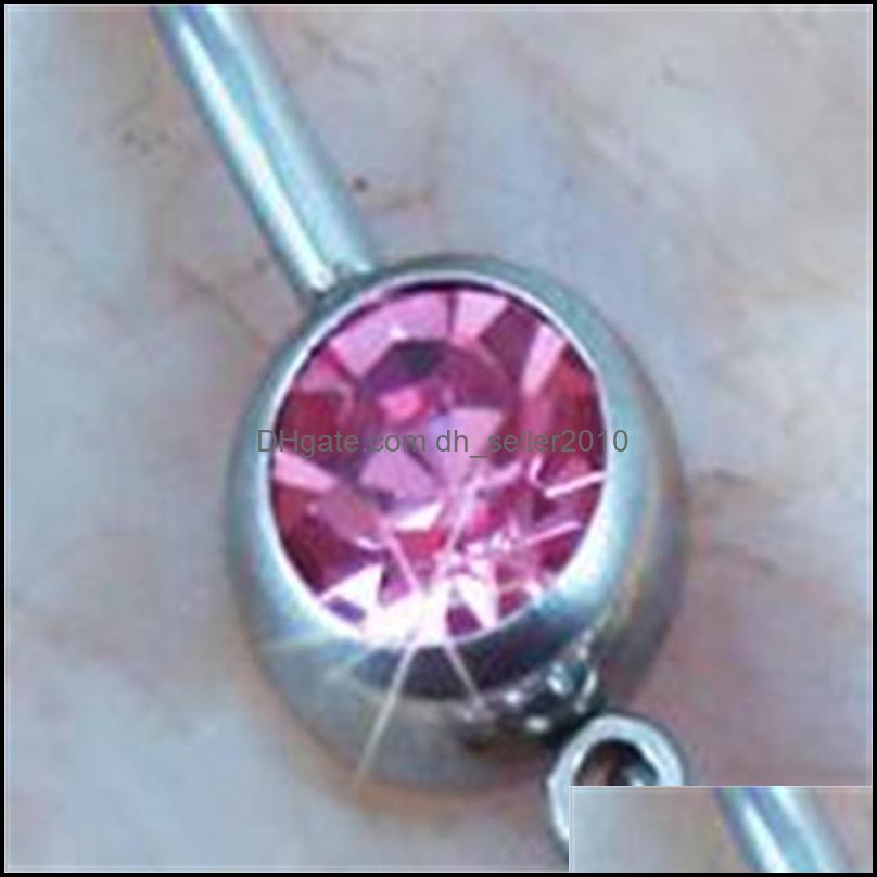 Navel Bell Button Rings Lip Style Piercing Body Jewelr Belly Button Ring Fixing Bar 10Pcs/Lots 818 Z2 Drop Delivery 202 Dhseller2010 Dhrmn