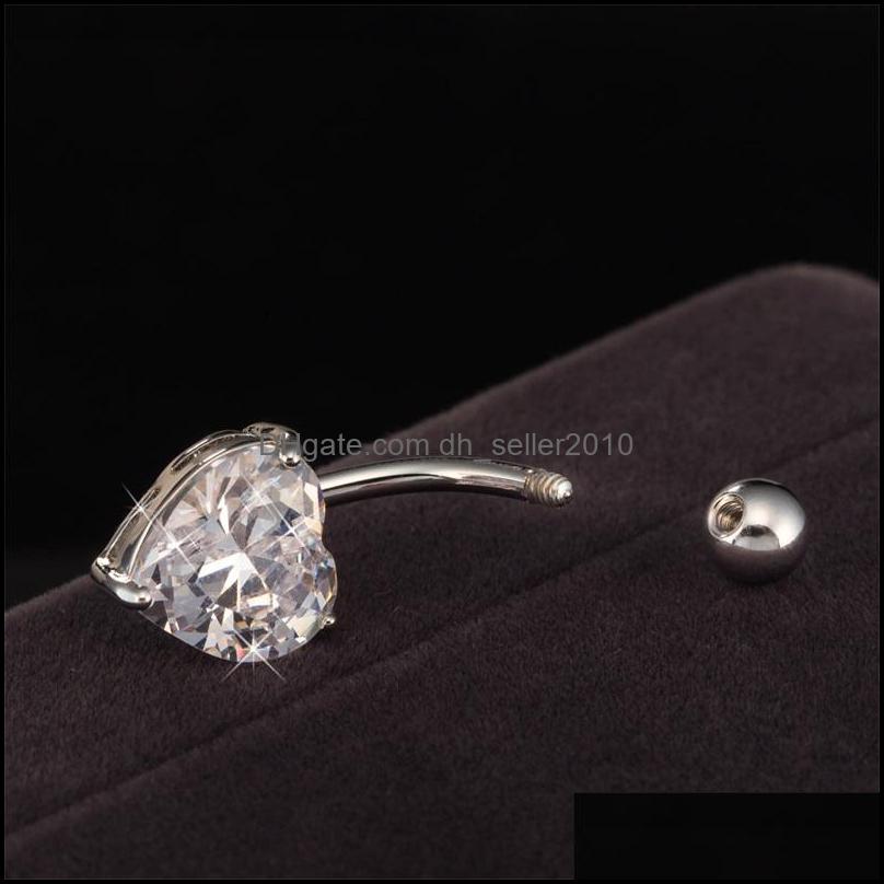Navel Bell Button Rings Fashion Women Elegant Crystal Body Piercing Jewelry Belly Button Navel Rings Charm Accessories Dhseller2010 Dhrpm
