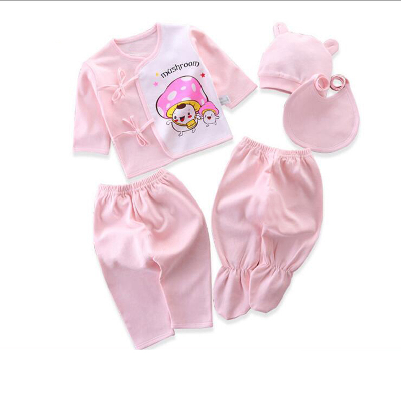 Clothing Sets born Baby Clothing Suits 0-3 Months Cartoon Cotton 5pcs/set Baby Girl Outfits 220916