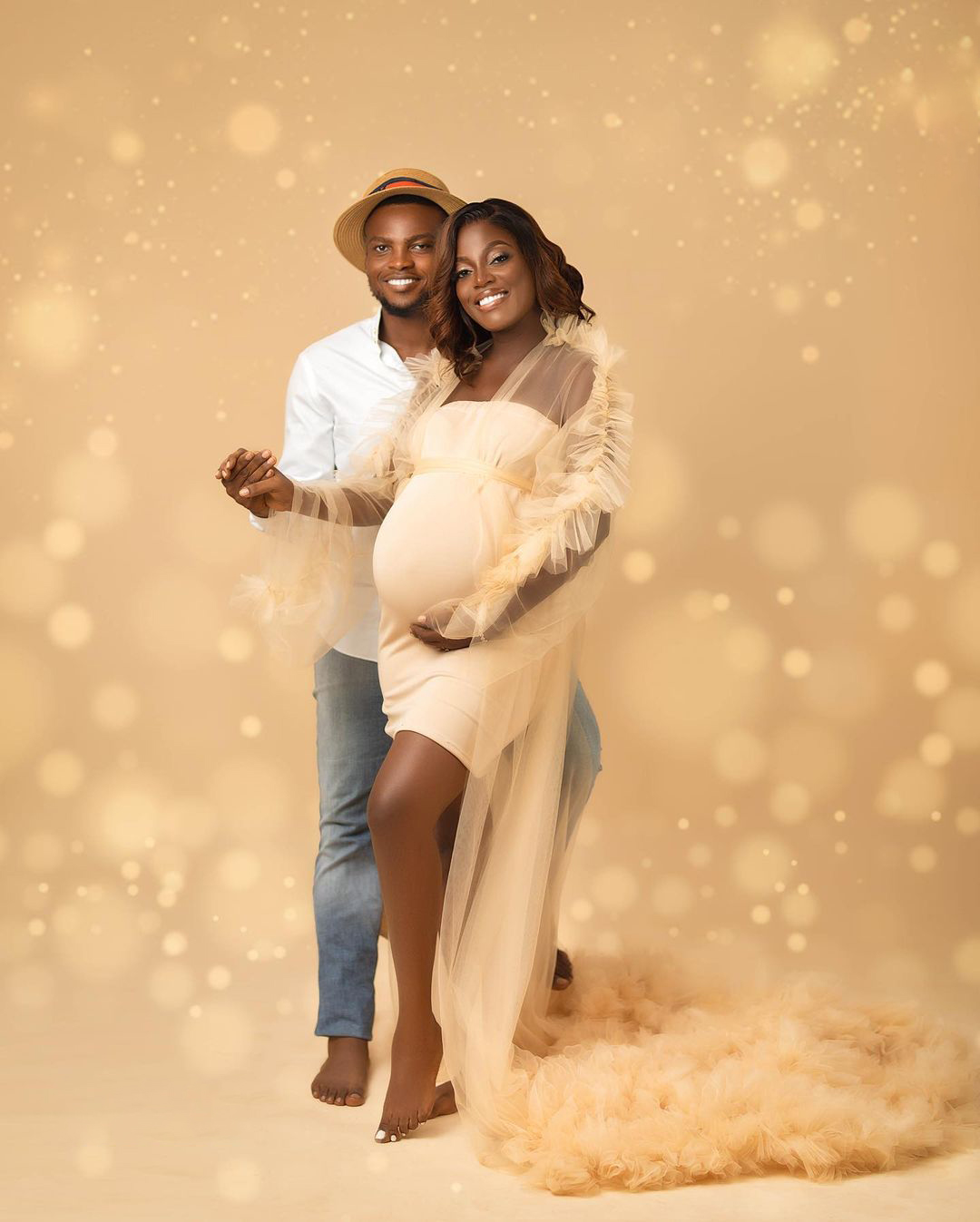 Sexy Puffy Prom Dresses Long Sleeve Women Robe Photo Shoot Belt Maternity Nightwear Gowns For Photography