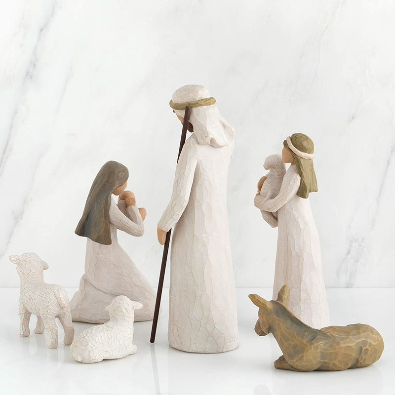 Other Event Party Supplies Sculpted Hand-Painted Nativity Figures 6pcs/Set Art Figure Jesus Decoration Statue Tabletop Ornament Home Decor Christmas G