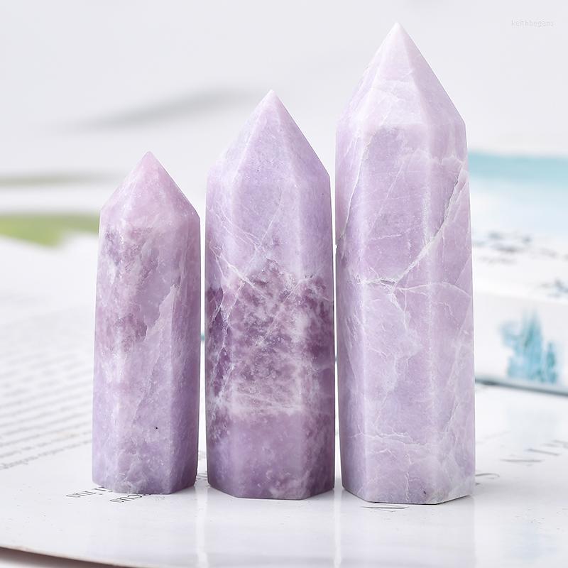 

Decorative Figurines Natural Crystal Quartz Lilac Stone Energy Pillar Obelisk Wand Rock Mineral Reiki Healing Home DecorCollect Souveni