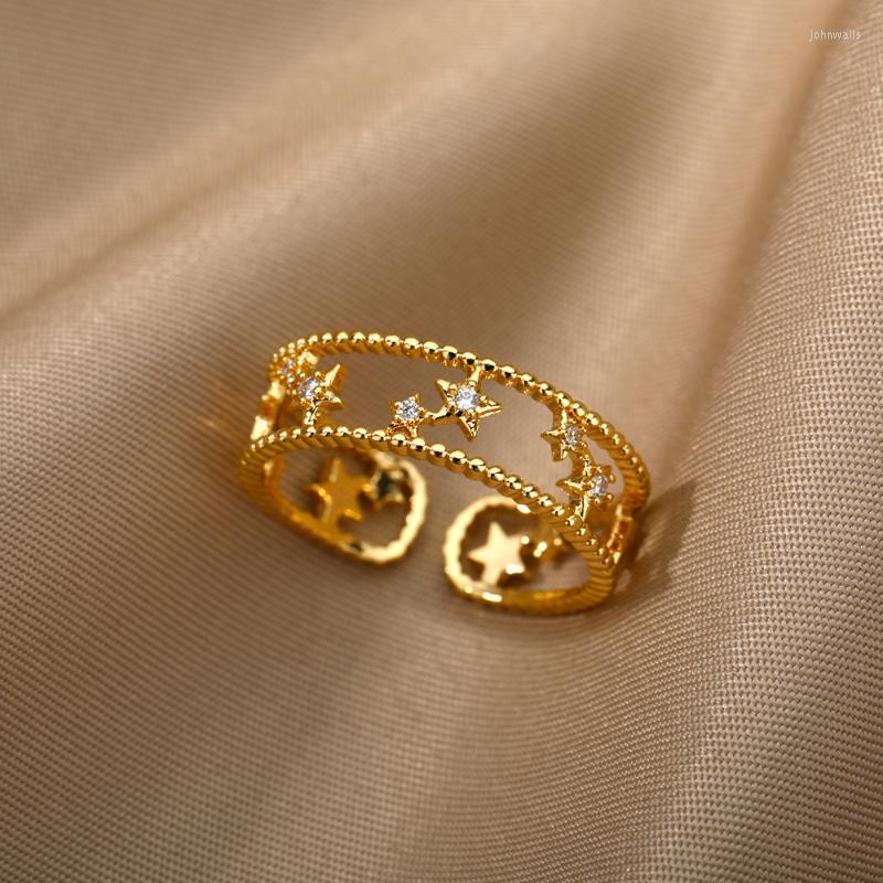 Cluster Rings Hollow Out Star Adjustable For Women Stainless Steel Color Irregular Beaded Open Finger Ring Christmas Jewelry GiftCluster
Cluster Rings Hollow Out Star Adjustable For Women Stainless Steel Color Irregular Beaded Open Finger Ring Christmas Jewelry GiftCluster