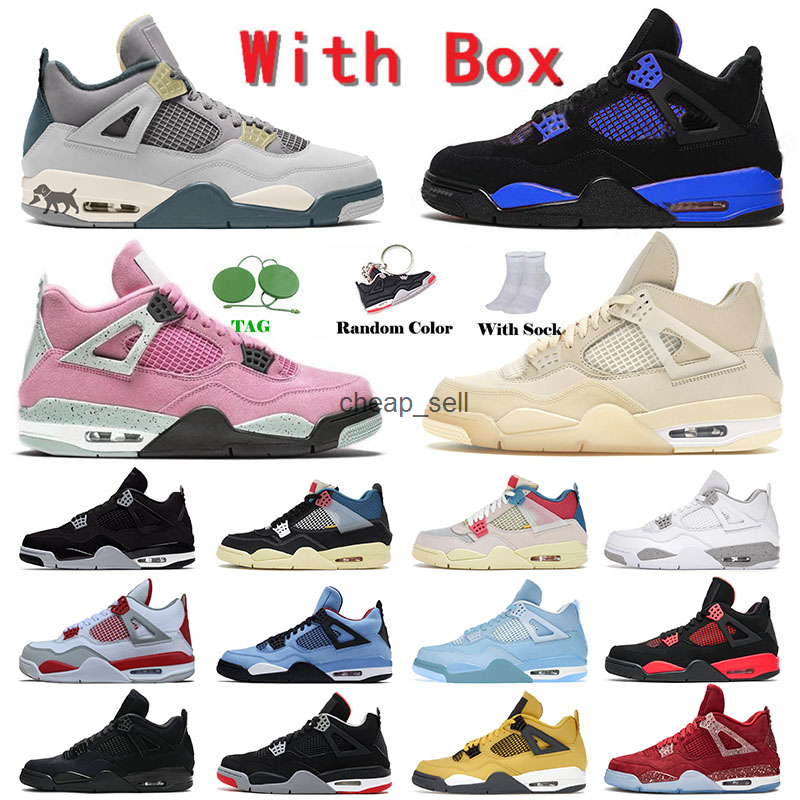 Golf shoe Designer Jumpman 4 4s IV Mens Womens Basketball Shoes J4 Red Blue Thunder Military Black Cat Sb Bred Craft Cactus Jack Denim Sports Sneakers, 36-47 6 new bred
Golf shoe Designer Jumpman 4 4s IV Mens Womens Basketball Shoes J4 Red Blue Thunder Military Black Cat Sb Bred Craft Cactus Jack Denim Sports Sneakers, 36-47 6 new bred