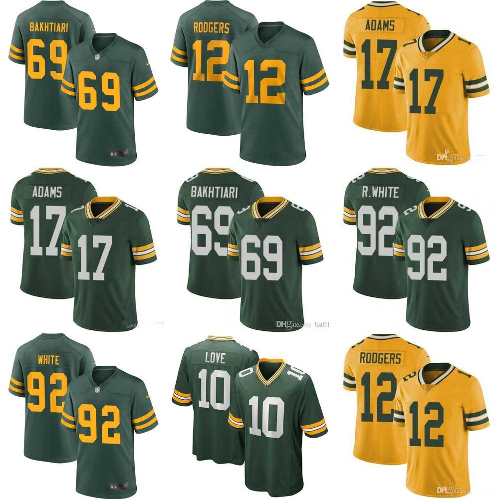 Football Jerseys Green Bay''Packers''12 Aaron Rodgers 69 Bakhtiari 92 White 10 Love, Color
Football Jerseys Green Bay''Packers''12 Aaron Rodgers 69 Bakhtiari 92 White 10 Love, Color