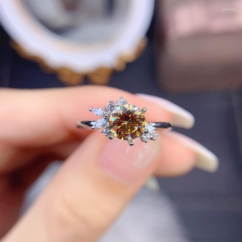 Cluster Rings The 1.0 CT Yellow Mosson Diamond Ring With VVS1 Clarity GIA Creates A Luxury Wedding Gift For Women An Engagement Feel
Cluster Rings The 1.0 CT Yellow Mosson Diamond Ring With VVS1 Clarity GIA Creates A Luxury Wedding Gift For Women An Engagement Feel