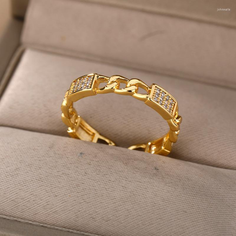 Cluster Rings Geometric Zircon Shape Open For Women Stainless Steel Cuban Link Chain Adjust Finger Ring Vintage Gothic Jewelry GiftCluster
Cluster Rings Geometric Zircon Shape Open For Women Stainless Steel Cuban Link Chain Adjust Finger Ring Vintage Gothic Jewelry GiftCluster