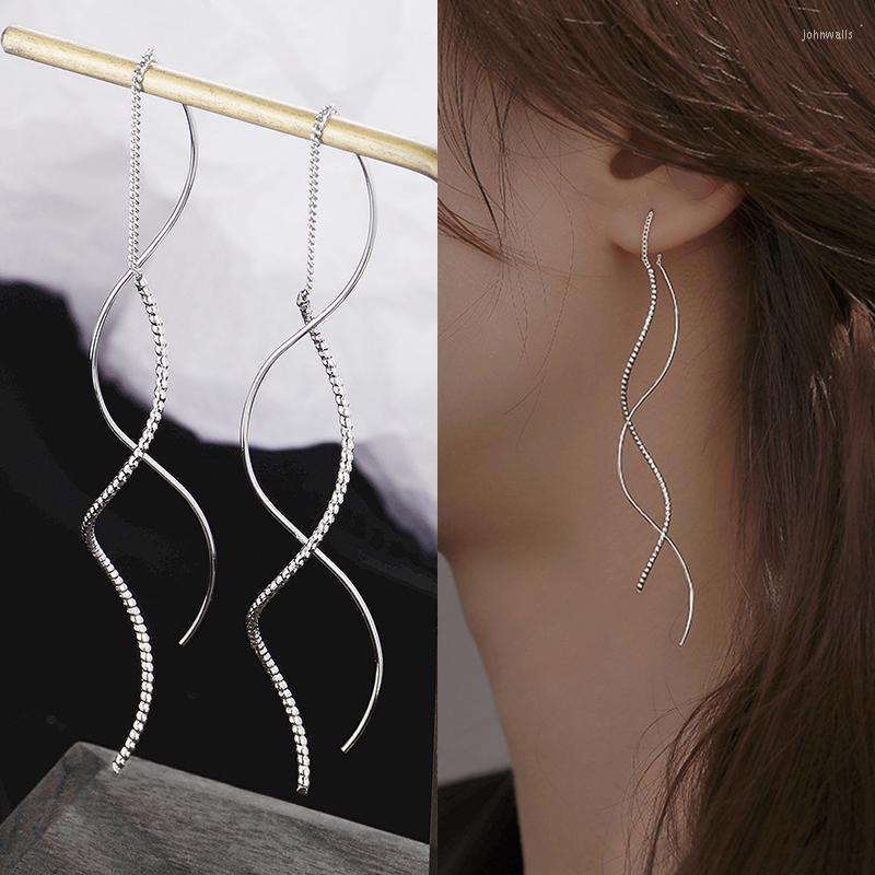 Dangle Earrings & Chandelier Simple Korean Wave Glossy Curved Bar Long Tassel For Women Silver Color Geometric Fashion Party Jewelry Luxury
Dangle Earrings & Chandelier Simple Korean Wave Glossy Curved Bar Long Tassel For Women Silver Color Geometric Fashion Party Jewelry Luxury