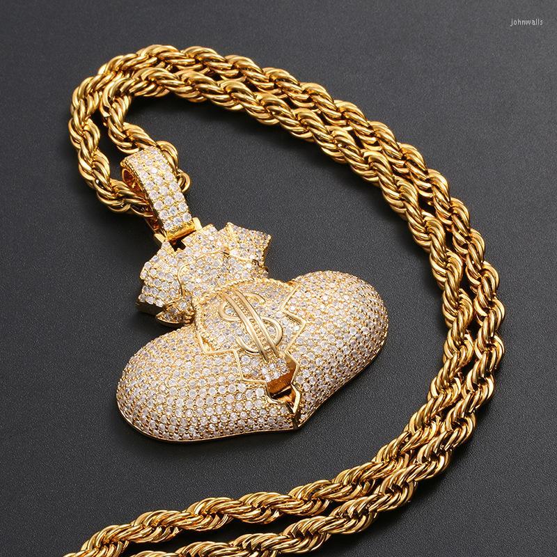 Pendant Necklaces Hip Hop 3A Cubic Zirconia Paved Bling Iced Out US Dollar Money Bag Broken Heart Pendants Necklace For Men Rapper Jewelry G
Pendant Necklaces Hip Hop 3A Cubic Zirconia Paved Bling Iced Out US Dollar Money Bag Broken Heart Pendants Necklace For Men Rapper Jewelry G
