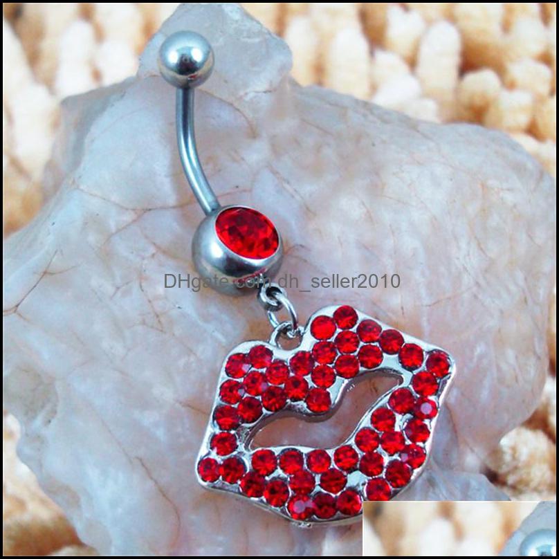 Navel Bell Button Rings Lip Style Piercing Body Jewelr Belly Button Ring Fixing Bar 10Pcs/Lots 818 Z2 Drop Delivery 202 Dhseller2010 Dhrmn