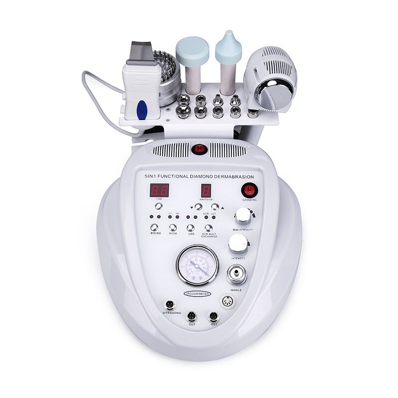 5-in-1 Diamond Microdermabrasion Machine for Face & Neck, Deep Cleansing & Exfoliation, Skin Tightening, Wrinkle Reduction, Home & Spa Use