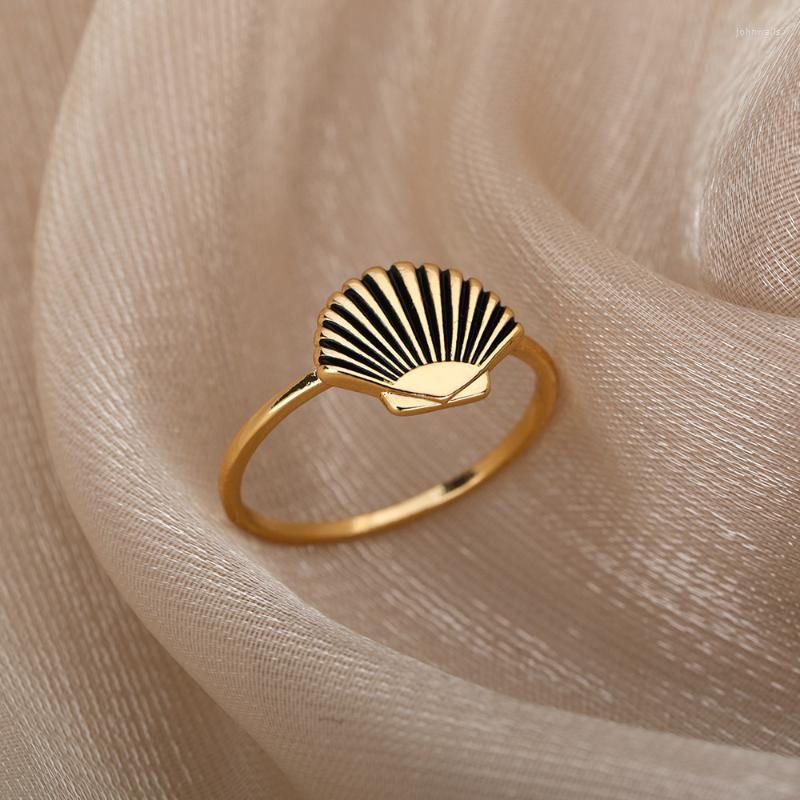 Cluster Rings Dainty Shell For Women Stainless Steel Shape Crown Ring Engagement Wedding Party Jewelry Gift Bijoux FemmeCluster
Cluster Rings Dainty Shell For Women Stainless Steel Shape Crown Ring Engagement Wedding Party Jewelry Gift Bijoux FemmeCluster