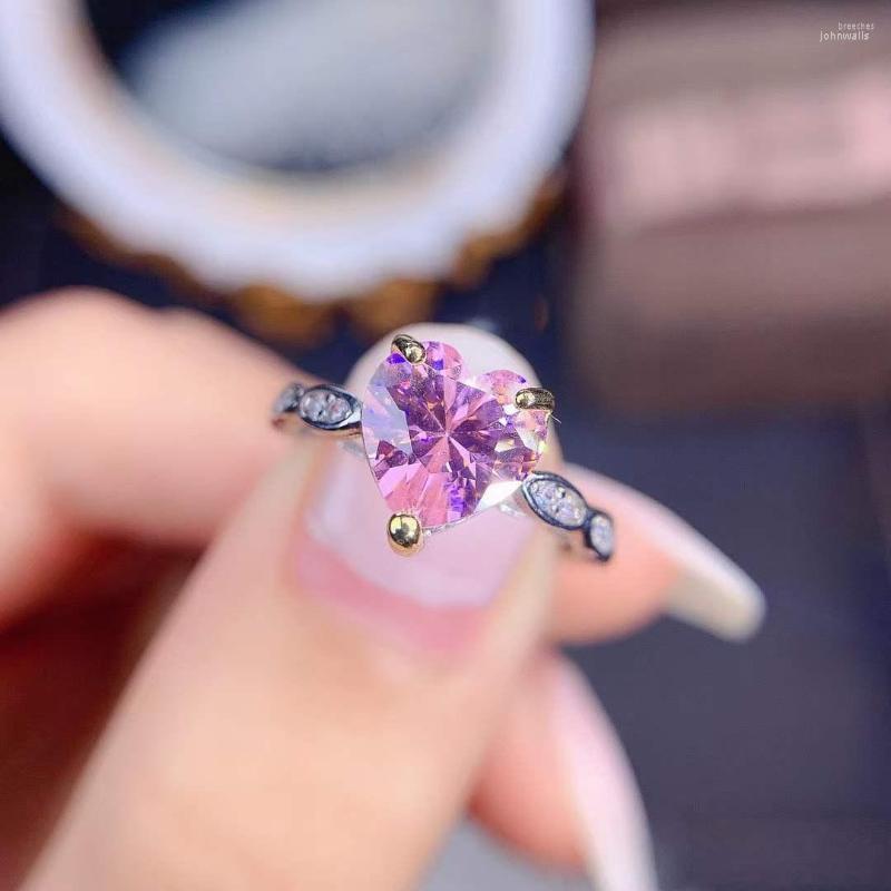 Cluster Rings Est To 2.0 Heart Shape Pink Moissanite Zircon Ring Fashion Luxury Wedding Engagement Jewelry Lab Grown Diamonds
Cluster Rings Est To 2.0 Heart Shape Pink Moissanite Zircon Ring Fashion Luxury Wedding Engagement Jewelry Lab Grown Diamonds