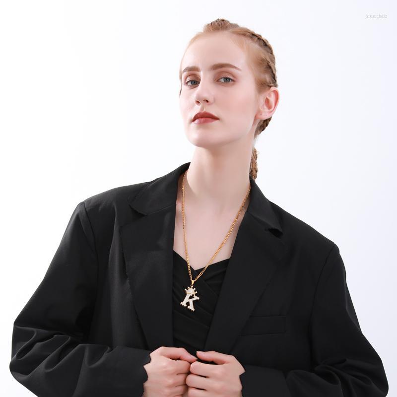 Pendant Necklaces Zircon A-Z Crown Alphabet Necklace Handsome Guy Rock Punk Hip-Hop Style Band Rapper Dancer Essential Woman Man Jewelry
Pendant Necklaces Zircon A-Z Crown Alphabet Necklace Handsome Guy Rock Punk Hip-Hop Style Band Rapper Dancer Essential Woman Man Jewelry