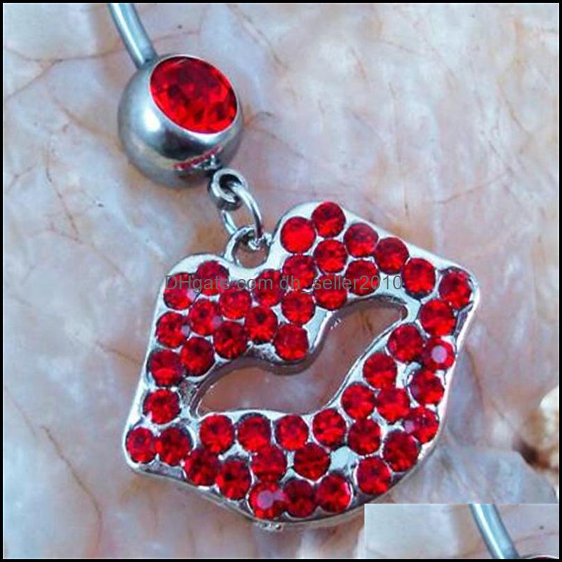 Navel Bell Button Rings Lip Style Piercing Body Jewelr Belly Button Ring Fixing Bar 10Pcs/Lots 818 Z2 Drop Delivery 202 Dhseller2010 Dhrmn