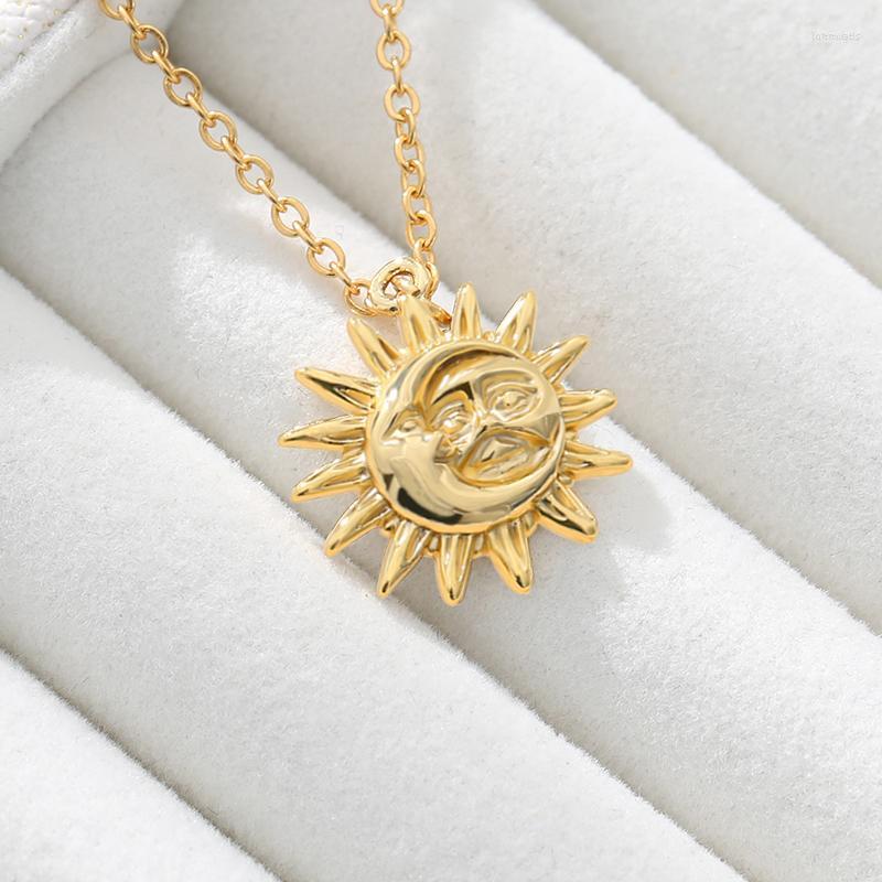 Pendant Necklaces Bohemian Moon And Sun Face For Women Gold Color Stainless Steel Couple Necklace Friends Friendship Gift Jewelry BFF
Pendant Necklaces Bohemian Moon And Sun Face For Women Gold Color Stainless Steel Couple Necklace Friends Friendship Gift Jewelry BFF