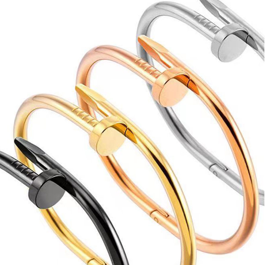 Luxury Designer High End Nail Bracelet Bangle Screwdriver Diamond Bracelets for women Lover Fashion Unisex 316L Stainless Steel Plated men Jewelry Gold/Silver/Rose
Luxury Designer High End Nail Bracelet Bangle Screwdriver Diamond Bracelets for women Lover Fashion Unisex 316L Stainless Steel Plated men Jewelry Gold/Silver/Rose