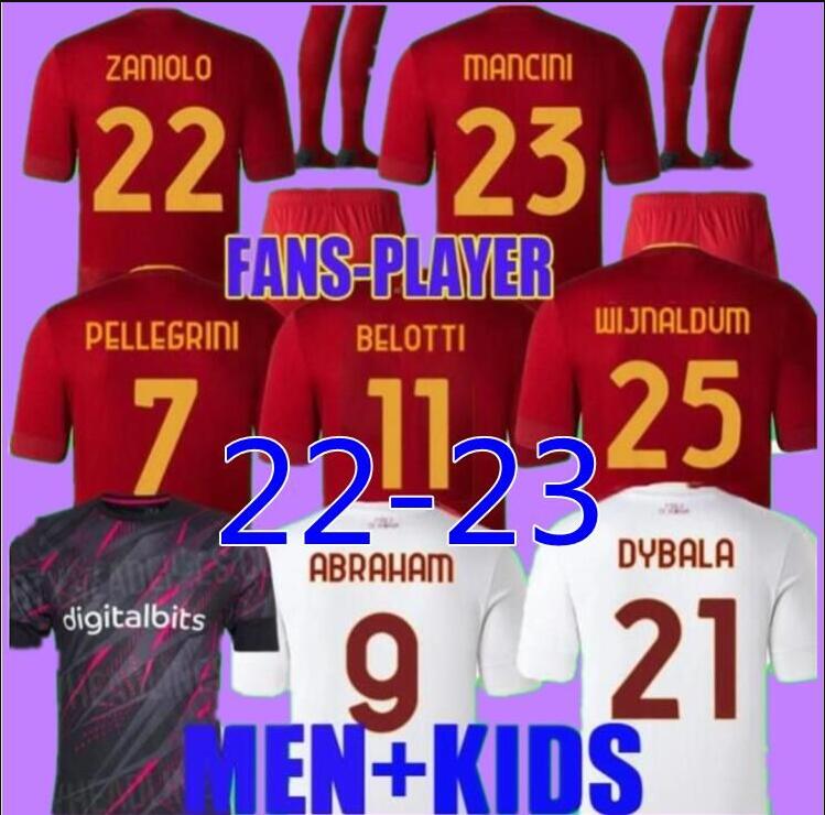 22 23 DYBALA ABRAHAM WIJNALDUM soccer jersey 2022 2023 ROMa ZANIOLO PELLEGRINI KLUIVERT SMALLING football shirt 2023 Men Kids kit uniforms maillot sets, Brown
22 23 DYBALA ABRAHAM WIJNALDUM soccer jersey 2022 2023 ROMa ZANIOLO PELLEGRINI KLUIVERT SMALLING football shirt 2023 Men Kids kit uniforms maillot sets, Brown