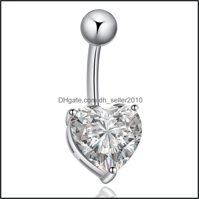Navel Bell Button Rings Fashion Women Elegant Crystal Body Piercing Jewelry Belly Button Navel Rings Charm Accessories Dhseller2010 Dhrpm