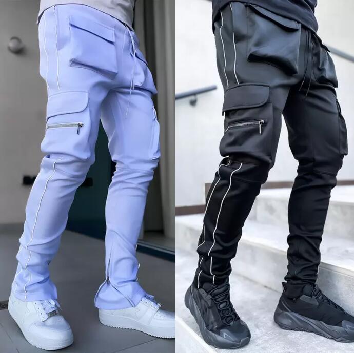 Men's Designer Cargo Pants Spring Autumn Winter Black Fashion Stretch Multi-Pocket Reflective Hip Hop Straight Pantalones Sports Fitness Casual Trousers Joggers, Customize
Men's Designer Cargo Pants Spring Autumn Winter Black Fashion Stretch Multi-Pocket Reflective Hip Hop Straight Pantalones Sports Fitness Casual Trousers Joggers, Customize