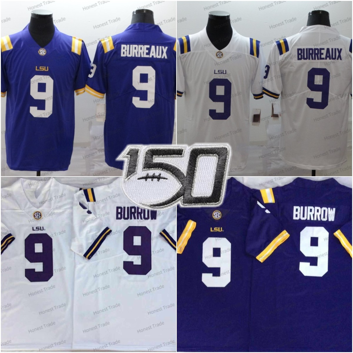 NCAA Football Jersey LSU Tigers Joe Burrow 9 Burreaux College Purple White Men Football Jerseys, Men jersey
NCAA Football Jersey LSU Tigers Joe Burrow 9 Burreaux College Purple White Men Football Jerseys, Men jersey